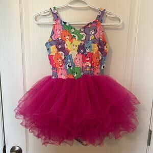 AriTutu's Care Bears Hot Pink Tulle Care Bears Sweetheart Neck Snap Crotch Sz 10